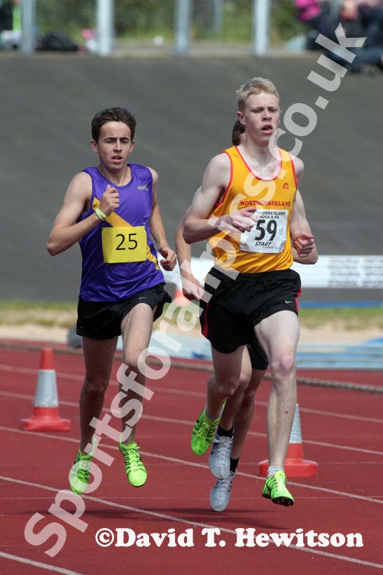800 metres at the Annual Inter-Counties Schools, Cleveland v Cumbria v Durham v Northumberland at Claireville Stadium, Middlesbrough